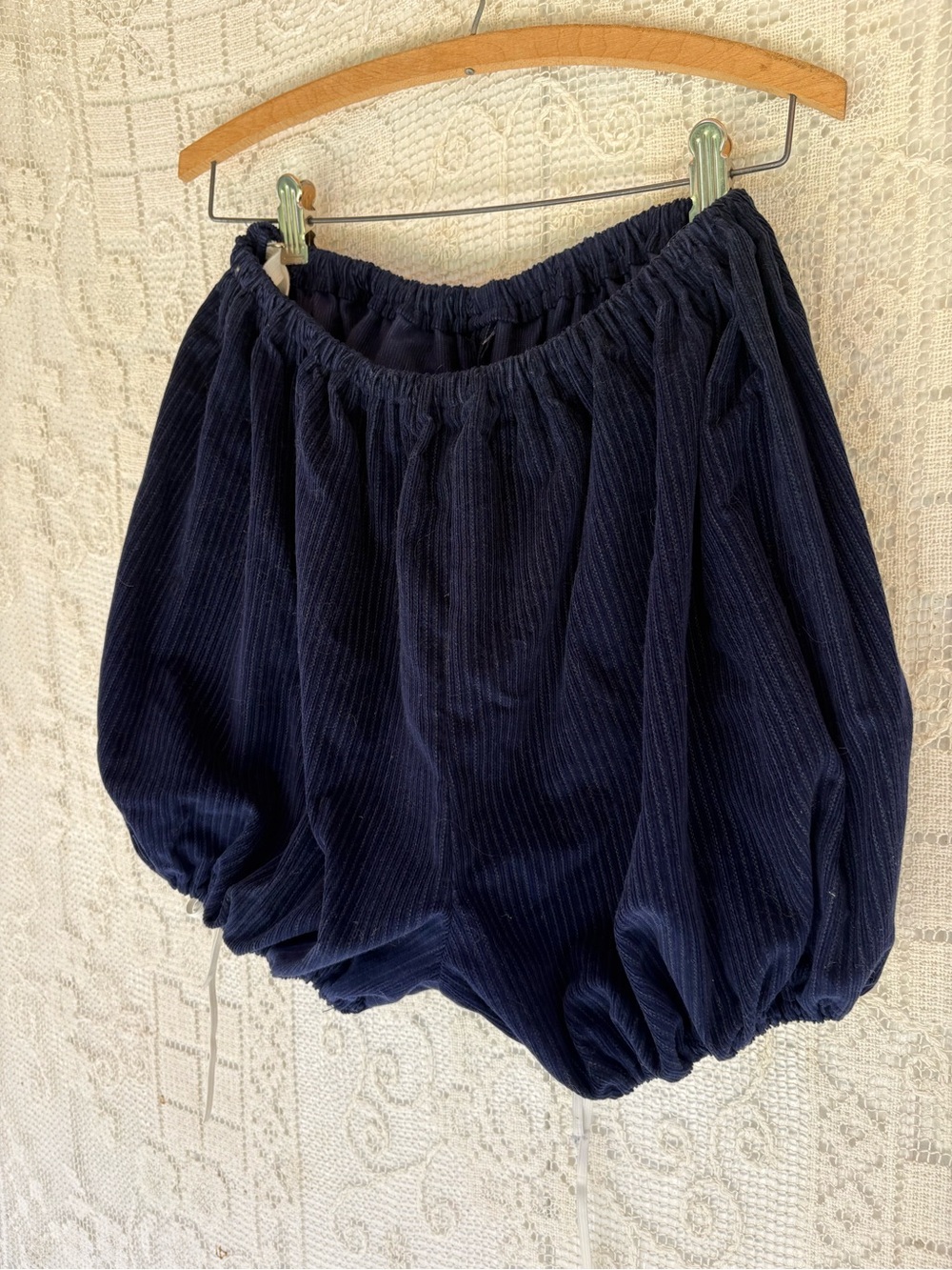 Vintage Navy Blue Velvet Corduroy Bloomers